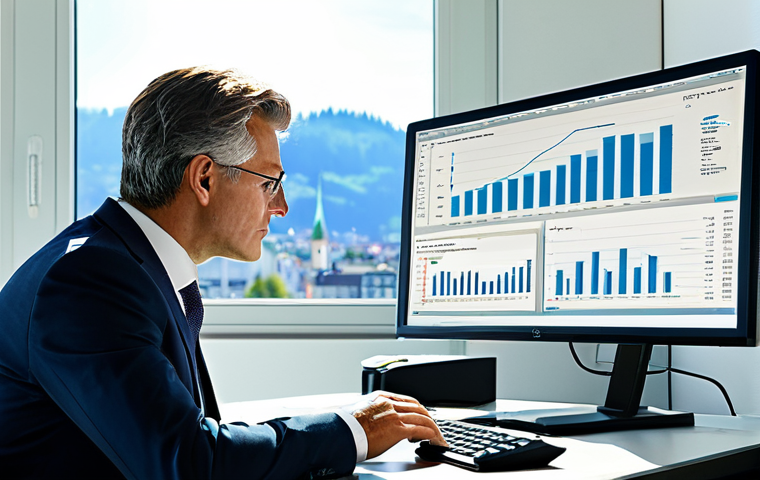 Professional Investment Advisor in Zurich**
"A professional investment advisor in a modern, sunlit office in Zurich, Switzerland, reviewing financial charts on a computer screen, fully clothed in a conservative business suit, appropriate attire, safe for work, perfect anatomy, natural proportions, professional photography, high quality, family-friendly."
**