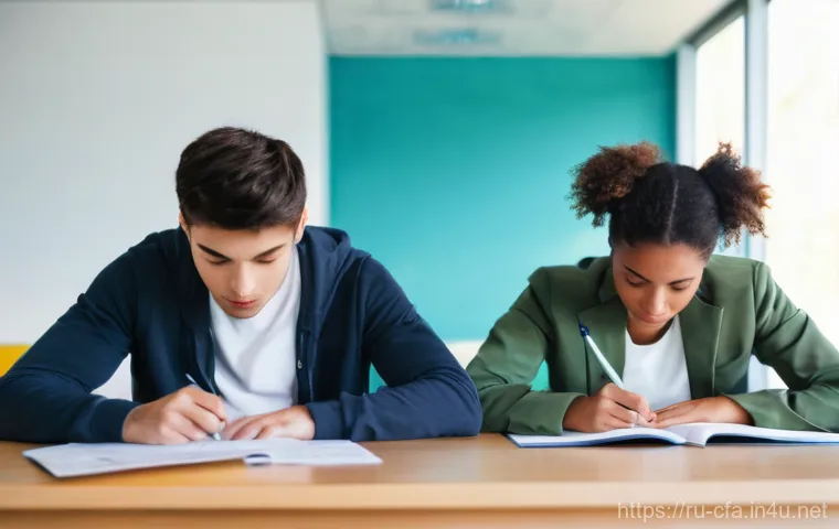 CFA 시험 일정 관리법 - **Prompt:** A determined young professional, wearing smart casual attire, is depicted systematically...