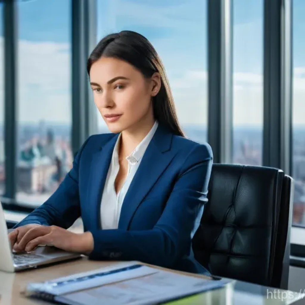 CFA와 지속 가능한 금융 발전 - **Prompt:** A young, determined professional woman in her late 20s or early 30s, dressed in a sharp ...